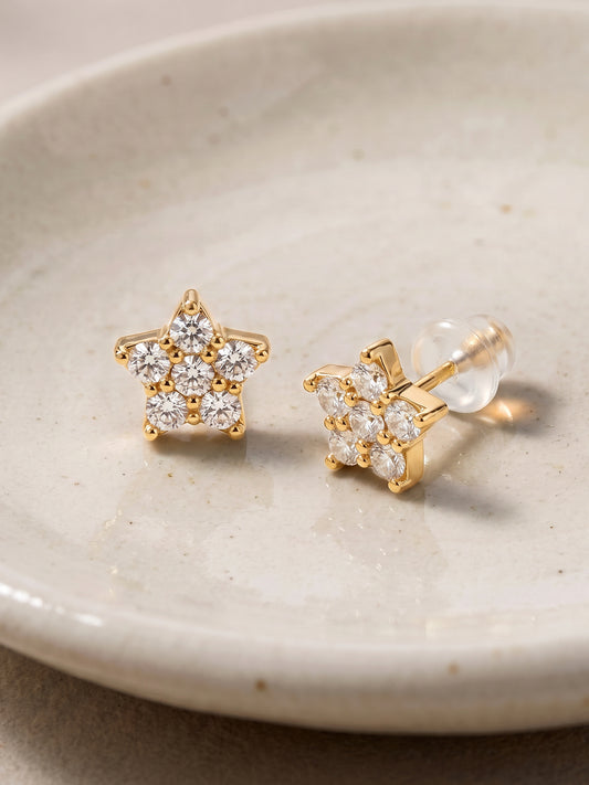 Golden Star Constellation Tiny Studs