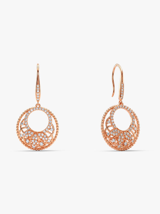 Rose Gold Crescent Affair Earrings