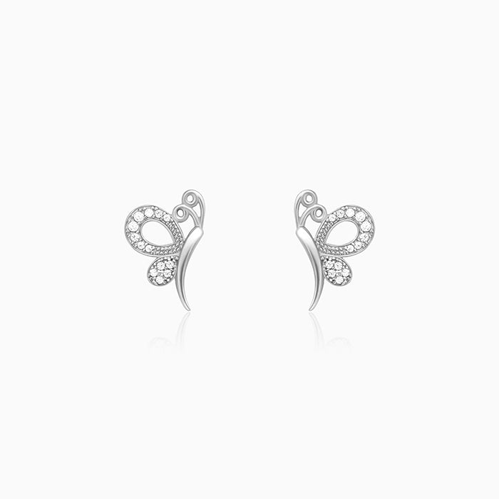 Silver Love Like A Butterfly Studs – GIVA