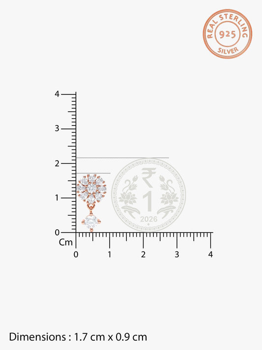Rose Gold Floral Earrings
