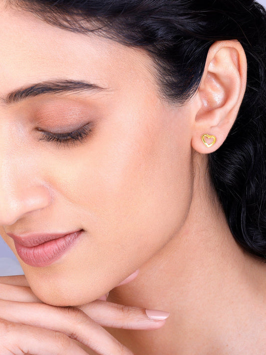 Golden Charming Love Studs