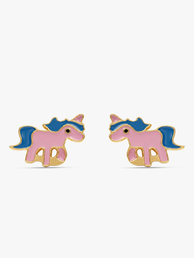 Golden Pie Unicorn Kids Earrings (4-12 yrs)