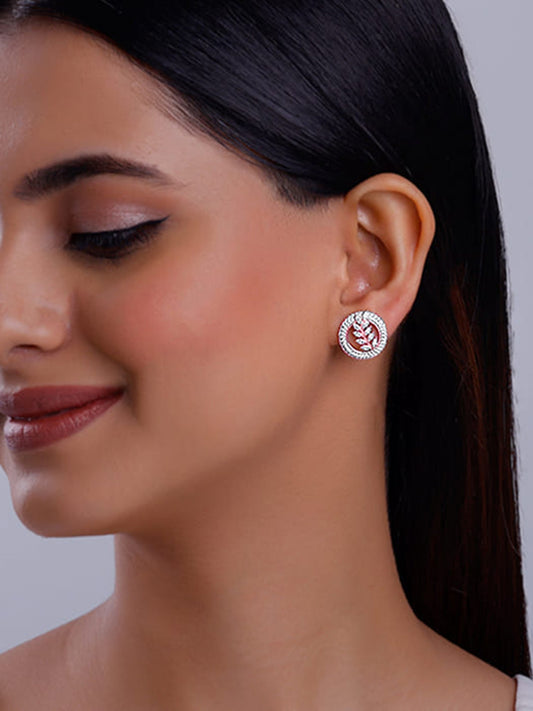 Rose Gold Lush Leaf Earrings