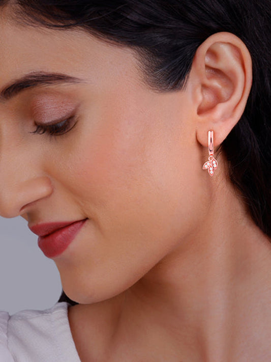 Gold Petal Trio Hoop Earrings