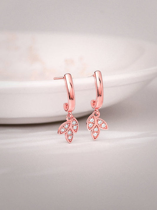 Gold Petal Trio Hoop Earrings