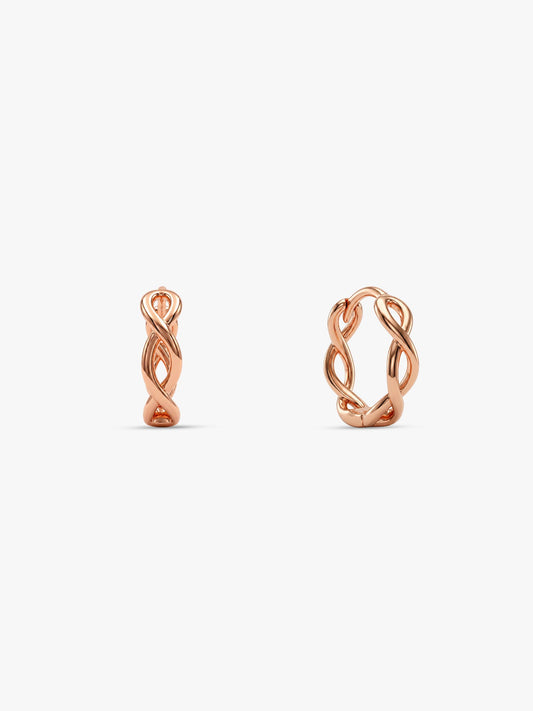 Rose Gold Infinite Loop Earrings
