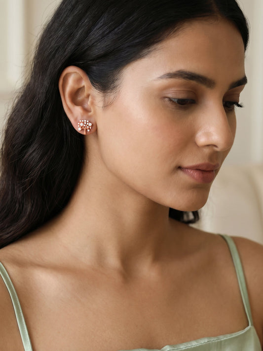 Rose Gold Tree of life Earrings