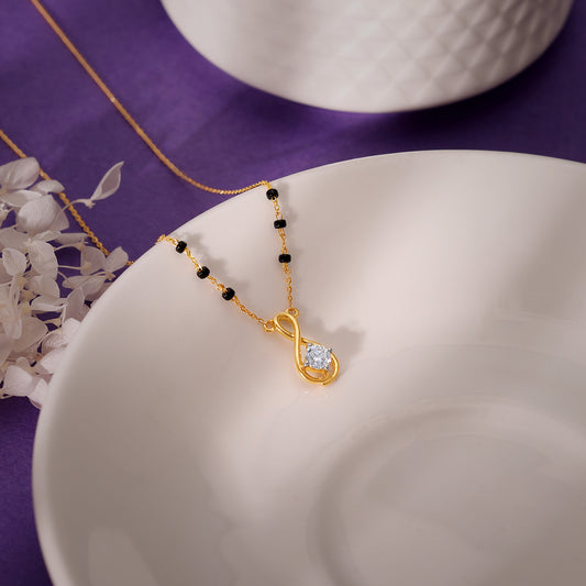 Gold Bandhan Solitaire Diamond Mangalsutra