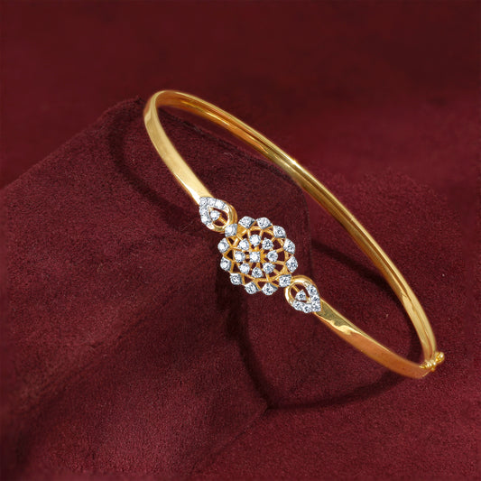 Gold Eternal Petal Lab Grown Diamond Bangle