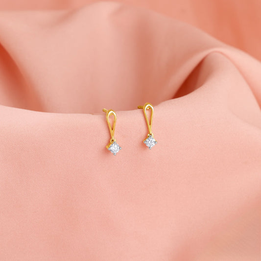 Gold Classy Glow Lab Grown Diamond Earrings
