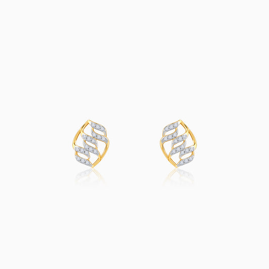 Gold Glam Lab Grown Diamond Stud Earrings