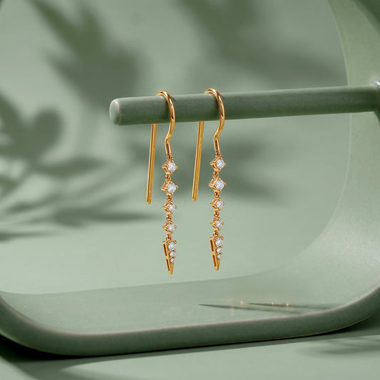 Gold Celeste Cascade Lab Grown Diamond Earrings
