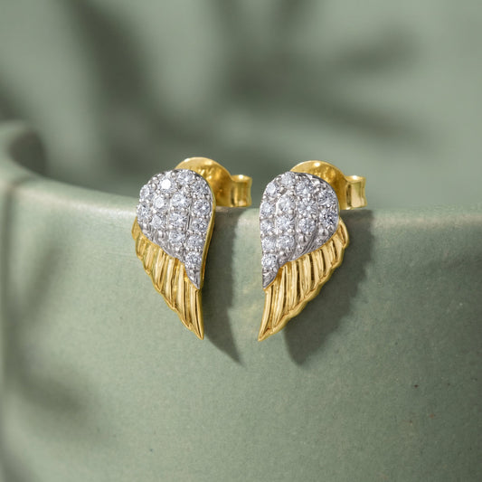 Gold Ethereal Flight Lab Grown Diamond Earrings