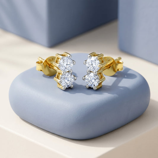 Gold Instant Classic Lab Grown Diamond Earrings