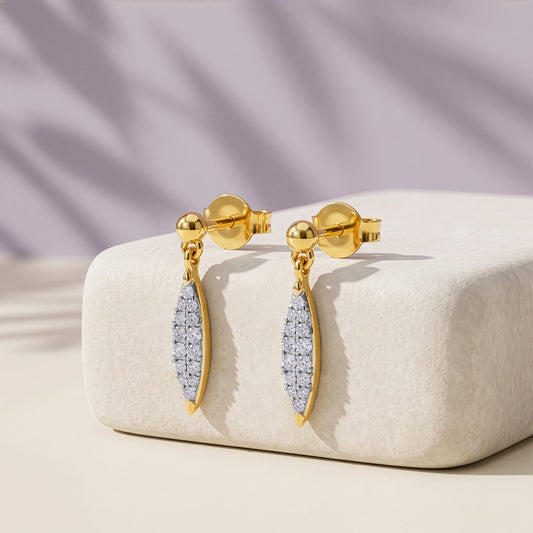 Gold Cascade Pod Lab Grown Diamond Earrings