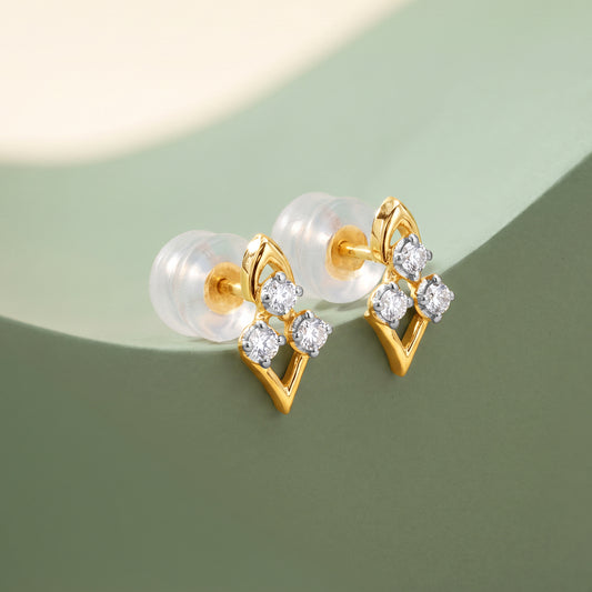 Gold Chic Aura Lab Grown Diamond Studs