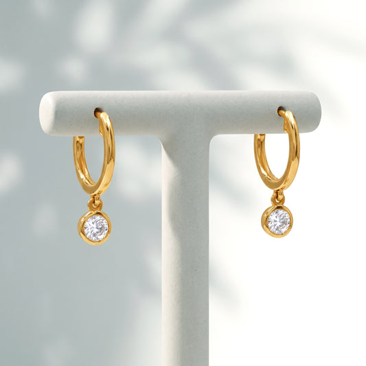 Gold Ixia Lab Grown Diamond Hoop Earrings