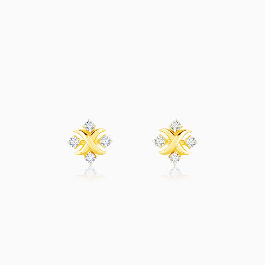 Gold Classic Glow Diamond Stud Earrings