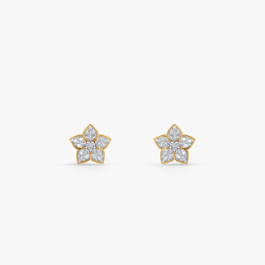 Gold Petal Play Lab Grown Diamond Studs