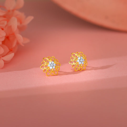 Gold Thrive Diamond Earrings