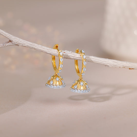 Gold Belle Diamond Jhumka