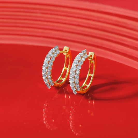 Gold Majestic Gleam Diamond Earrings - gold earrings for women