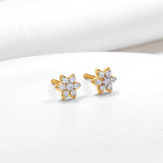 Gold Heavenly Celeste Lab Grown Diamond Studs