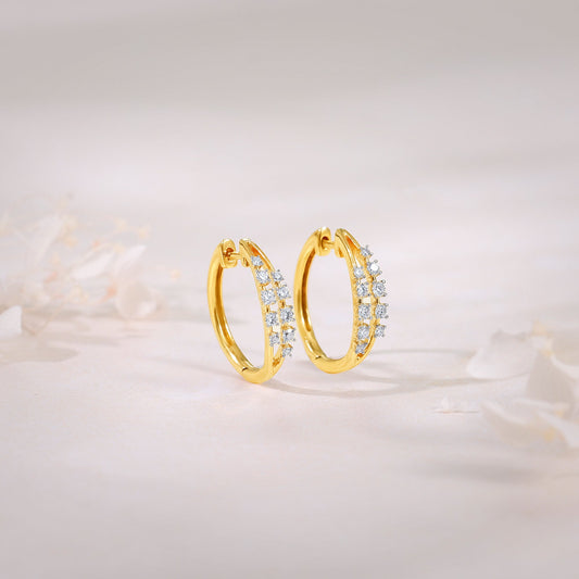 Gold Classic Lab Grown Diamond Hoop Earrings