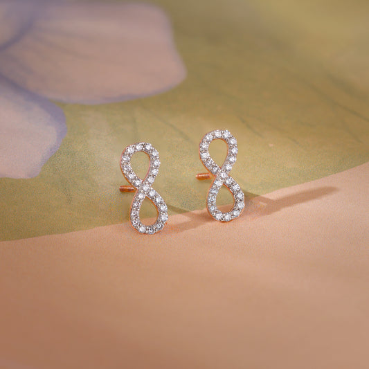 Rose Gold Elara Lab Grown Diamond Stud Earrings