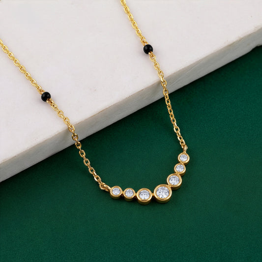 Gold Aarini Lab Grown Diamond Mangalsutra