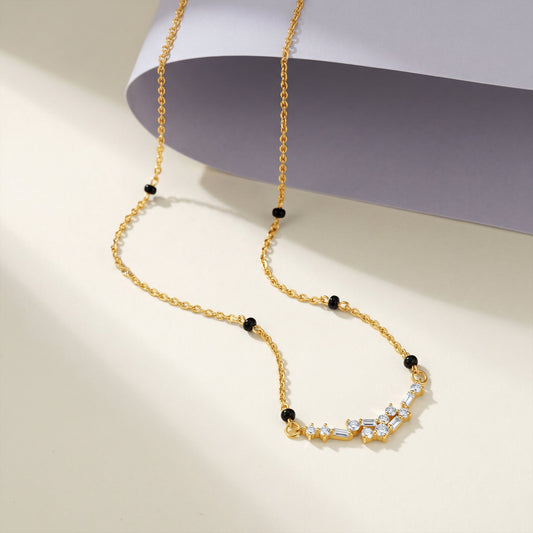 Gold Eclat Mosaic Lab Grown Diamond Mangalsutra