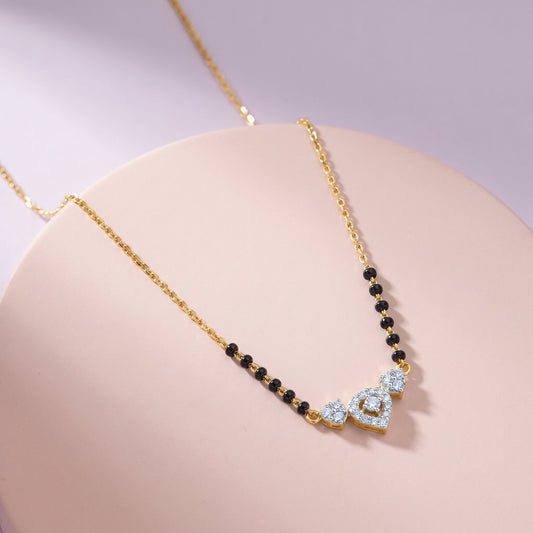 Gold Neerja Lab Grown Diamond Mangalsutra