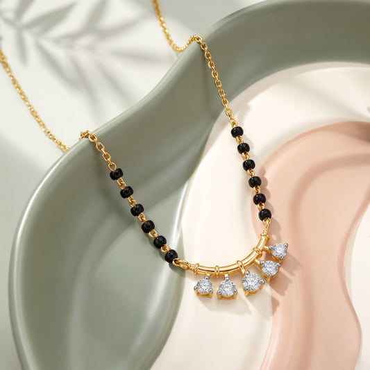 Gold Lolita Lab Grown Diamond Mangalsutra