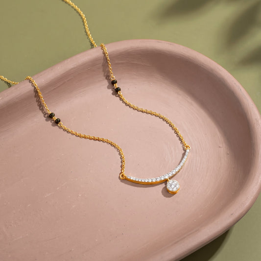 Gold Iravati Lab Grown Diamond Mangalsutra