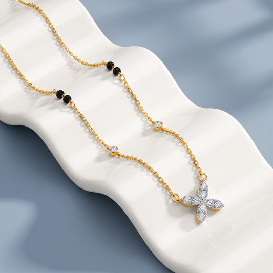 Gold Mridula Lab Grown Diamond Mangalsutra