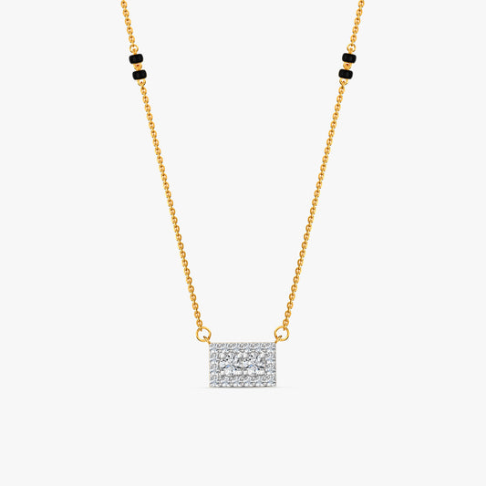 Gold Yamuna Lab Grown Diamond Mangalsutra