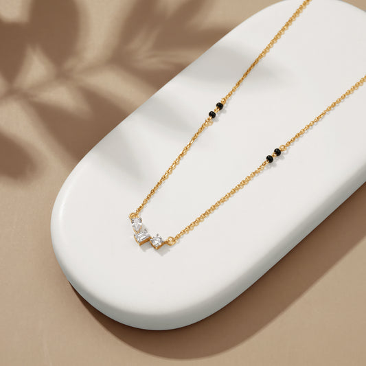 Gold Diya Lab Grown Diamond Mangalsutra