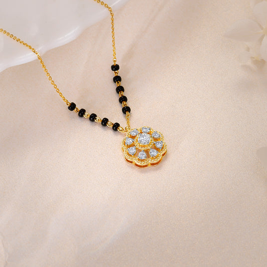 Gold Chaitra Lab Grown Diamond Mangalsutra
