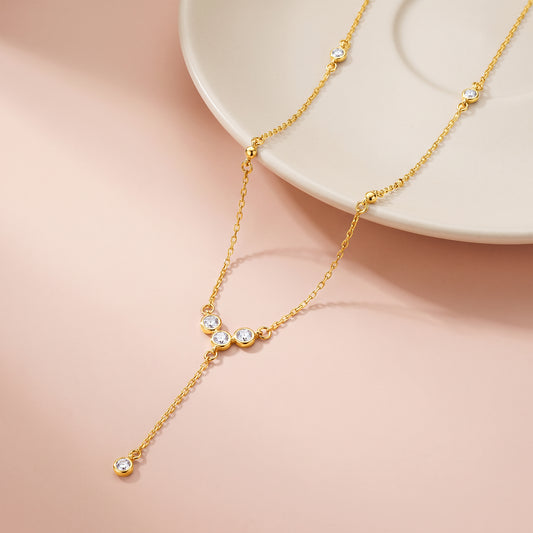 Gold Trellis Glow Lab Grown Diamond Necklace