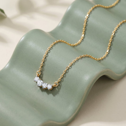 Gold Stardust Flow Lab Grown Diamond Necklace