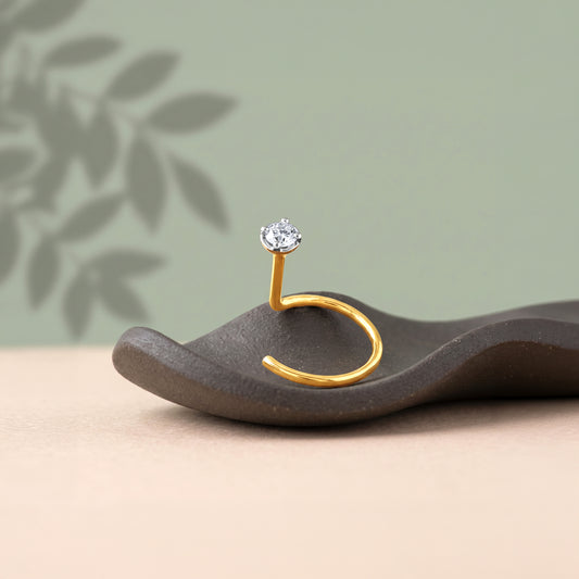 Gold Hespera Lab Grown Diamond Nose Pin