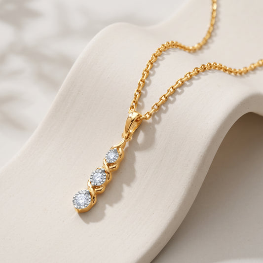 Gold Udaan Lab Grown Diamond Pendant