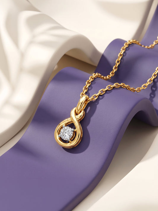 Gold Aurelia Glow Lab Grown Diamond Pendant