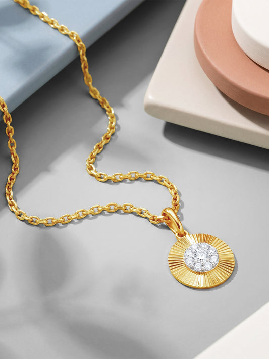 Gold Corielle Lab Grown Diamond Pendant