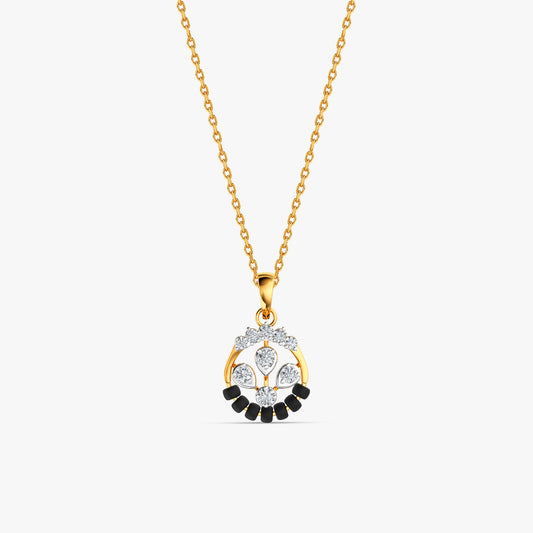 Gold Luna Loop Lab Grown Diamond Pendant