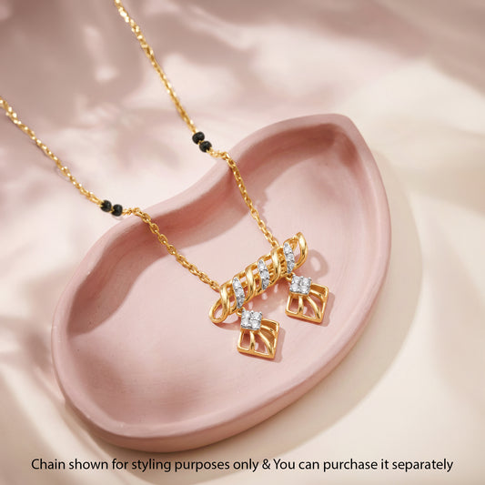 Gold Avani Lab Grown Diamond Mangalsutra Pendant