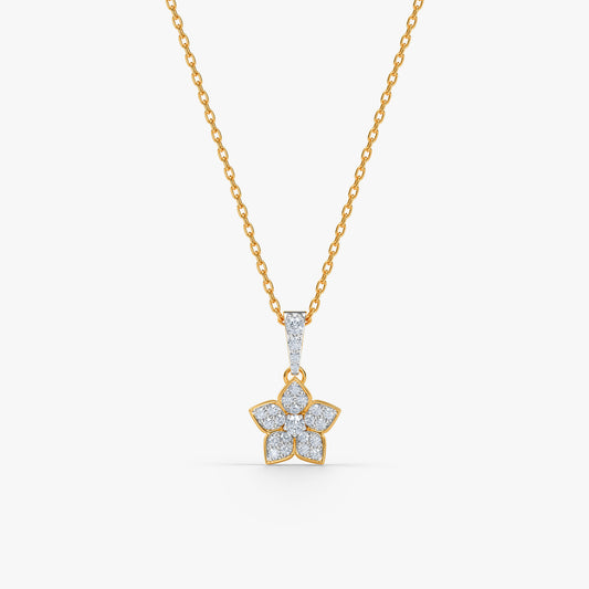 Gold Petal Play Lab Grown Diamond Pendant
