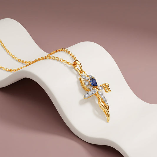 Gold Bal Gopal Lab Grown Diamond Pendant