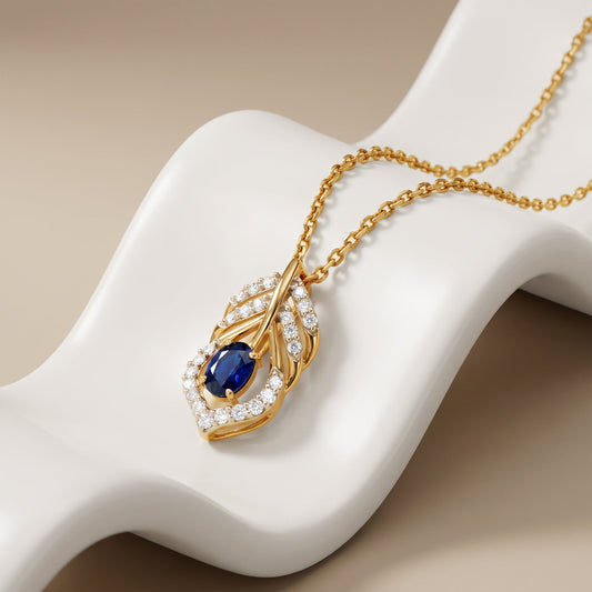 Gold Mayurini Lab Grown Diamond Pendant