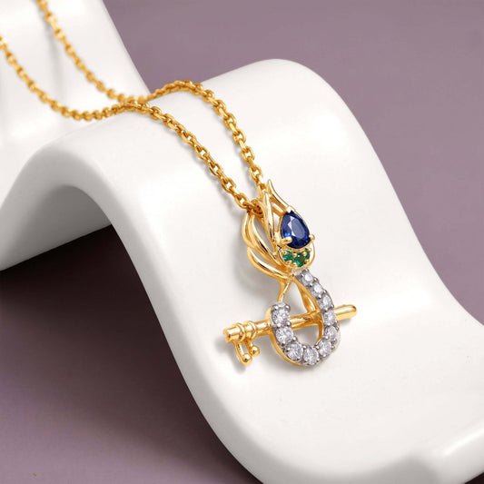Gold Nand Kishore Lab Grown Diamond Pendant